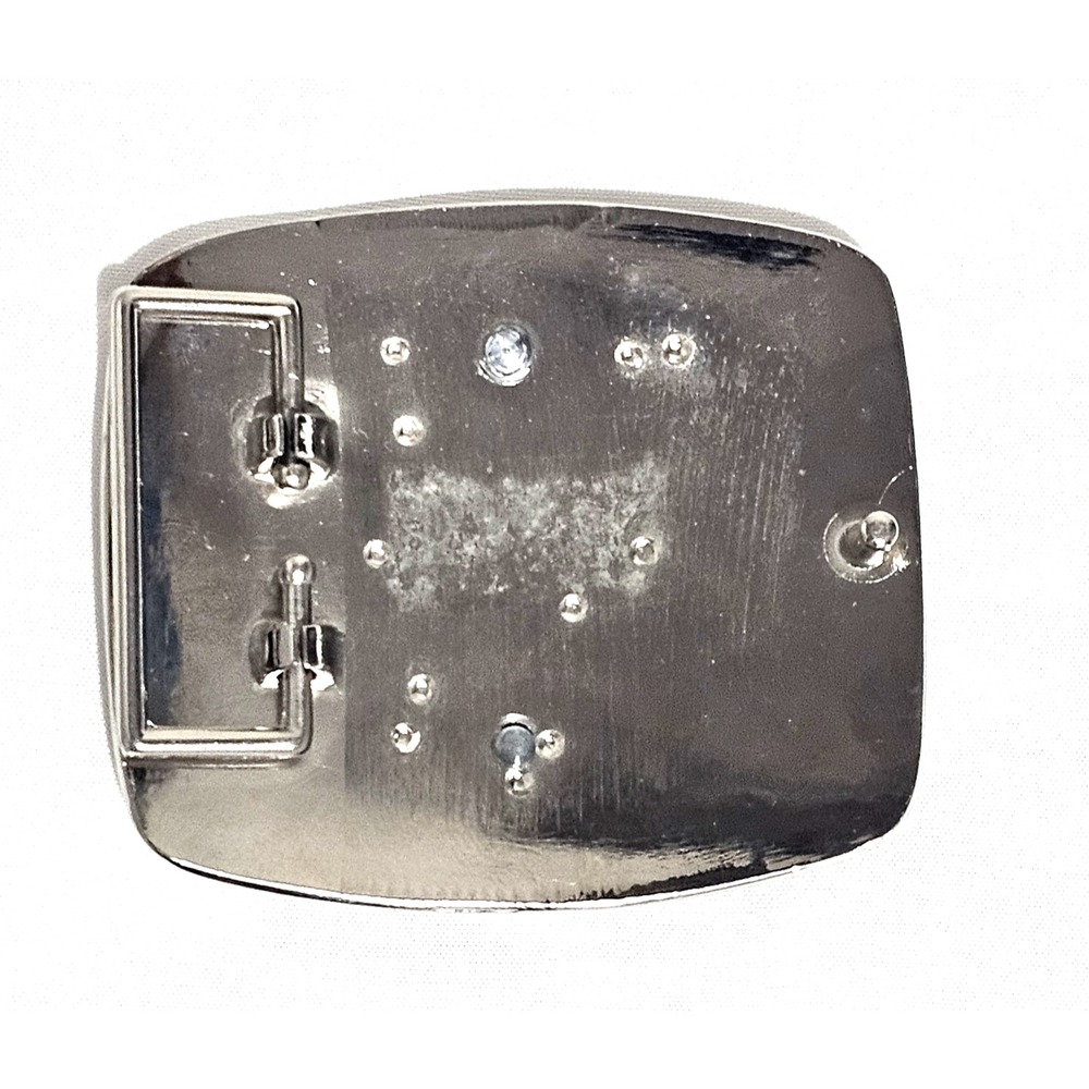 Initial "S" Belt Buckle Alphabet Monogram Chrome Metal Western Letter. - Picture 2 of 5